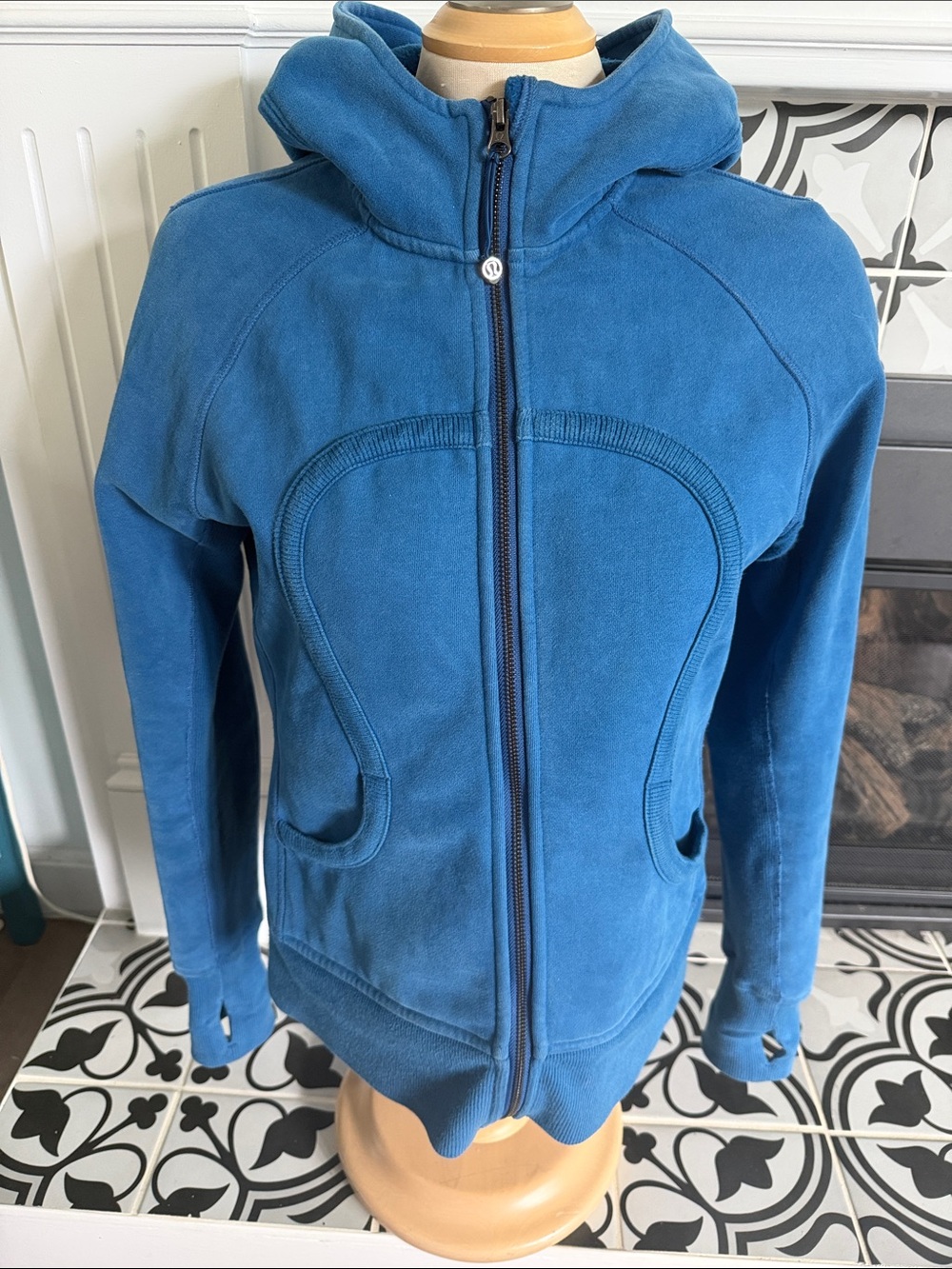 Lululemon Blue Scuba Hooded Zip-Up Jacket